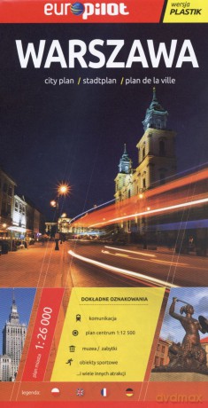 Warszawa. Foliowany plan miasta w skali 1:26 000 [KSIĄŻKA]