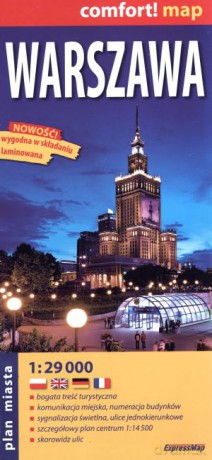 Warszawa. Laminowany plan miasta w skali 1:29 000 [KSIĄŻKA]