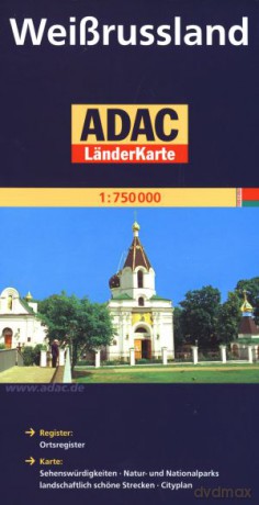 Weissrussland. ADAC LanderKarte 1:750 000 [KSIĄŻKA]