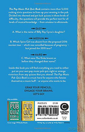 Pop Music Pub Quiz Book [KSIĄŻKA]