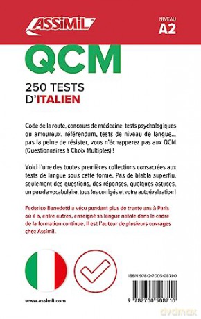 Qcm 300 Tests Ditalien Niveau A2 - Federico Benedetti [KSIĄŻKA]