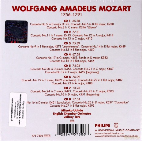 Mitsuko Uchida: Mozart:Piano Concertos [8CD]