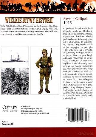 Wielkie Bitwy Historii. Bitwa o Gallipoli 1915 + DVD - Philip J. Haythornthwaite [KSIĄŻKA]