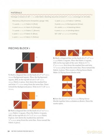 Retro Curved Pieced Quilts - Erin Grogan [KSIĄŻKA]
