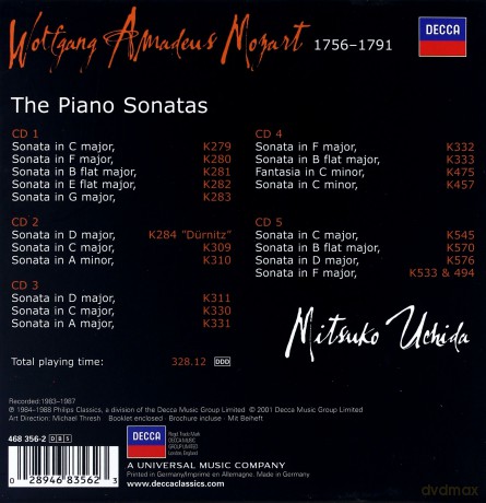 Mitsuko Uchida: Mozart:Piano Sonatas [CD]
