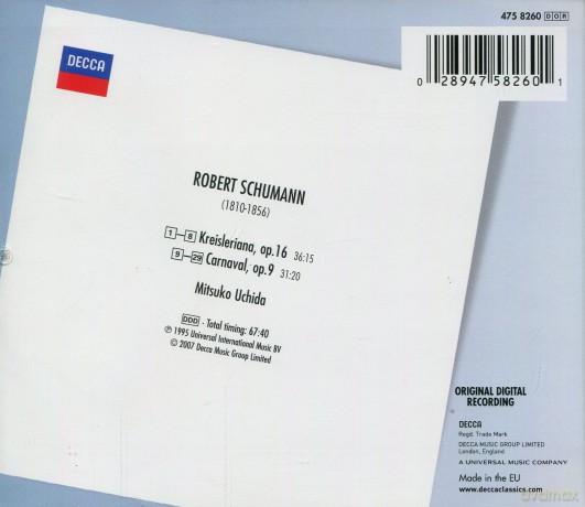 Mitsuko Uchida: Schumann:Carnival,Kreisleriana [CD]