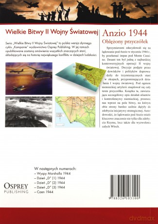Wielkie bitwy II wojny światowej. Anzio 1944. Oblężony przyczółek + DVD - Steven J. Zaloga [KSIĄŻKA]