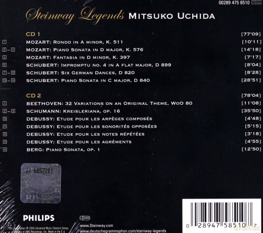 Mitsuko Uchida: Steinway Legends (digipack) [2CD]