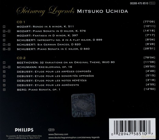 Mitsuko Uchida: Steinway Legends (digipack) [2CD]
