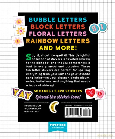 So Many Letter Stickers - Pipsticks +Workman [KSIĄŻKA]