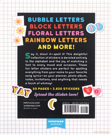 So Many Letter Stickers - Pipsticks +Workman [KSIĄŻKA]