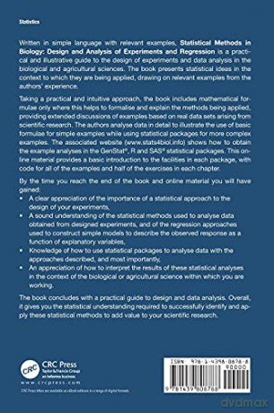 Statistical Methods In Biology: Design A - S.J. Welham [KSIĄŻKA]