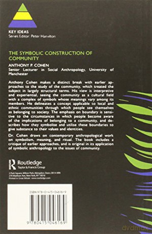 Symbolic Construction Of Community - Anthony P Cohen [KSIĄŻKA]