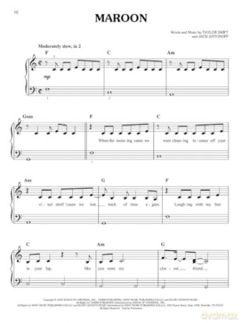 Taylor Swift Midnights Easy Piano - Taylor Swift [KSIĄŻKA]