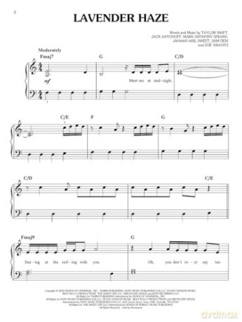 Taylor Swift Midnights Easy Piano - Taylor Swift [KSIĄŻKA]