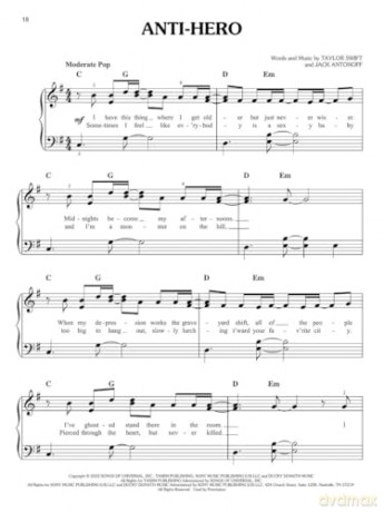 Taylor Swift Midnights Easy Piano - Taylor Swift [KSIĄŻKA]