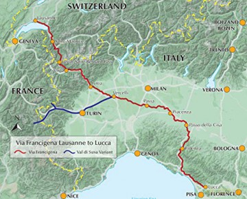 Walking The Via Francigena Pilgrim Route - Sandy Brown [KSIĄŻKA]