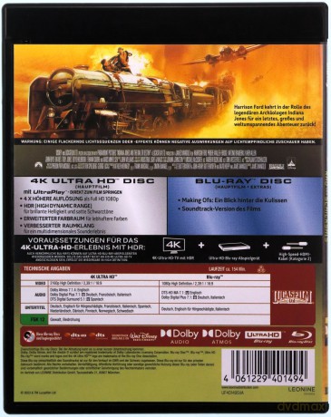 Indiana Jones and the Dial of Destiny (Indiana Jones i artefakt przeznaczenia) [Blu-Ray 4K]+[Blu-Ray]