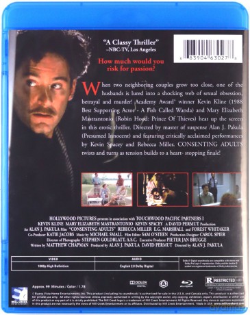 Consenting Adults (Tolerancyjni partnerzy) [Blu-Ray]