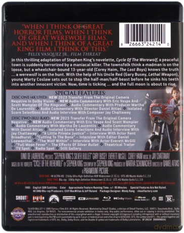 Silver Bullet (Srebrna kula) [Blu-Ray 4K]+[Blu-Ray]