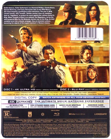 Young Guns (Młode strzelby) (steelbook) [Blu-Ray 4K]+[Blu-Ray]