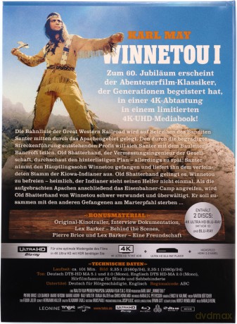 Winnetou I (Winnetou: Złoto Apaczów) (Mediabook) [Blu-Ray 4K]+[Blu-Ray]