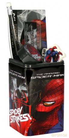 Zestaw przyborów szkolnych w puszce Amazing Spider-Man [KSIĄŻKA]