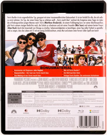 Ferris Bueller's Day Off (Wolny dzień Ferrisa Buellera) [Blu-Ray 4K]+[Blu-Ray]