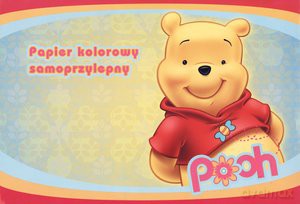 Zeszyt papierów kolorowych samoprzylepnych B4 8 kartek Kubuś Puchatek [KSIĄŻKA]