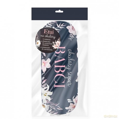 Etui na okulary granatowe- okulary Super Babci