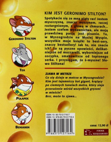 Zjawa w metrze - Geronimo Stilton [KSIĄŻKA]