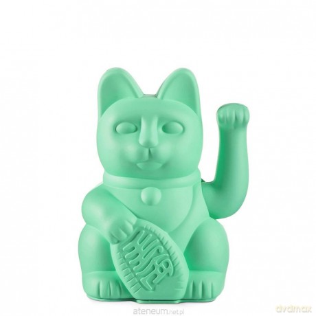 Kot szczęścia miętowy zielony 15cm [FIGURKA]