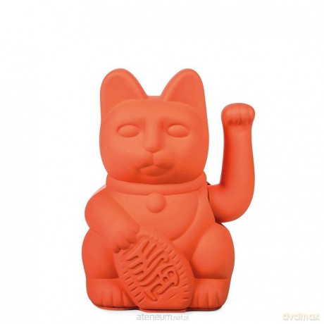 Kot szczęścia neonowy pomarańczowy 15cm [FIGURKA]