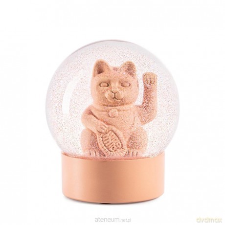 Kula śnieżna - Lucky Cat różowy