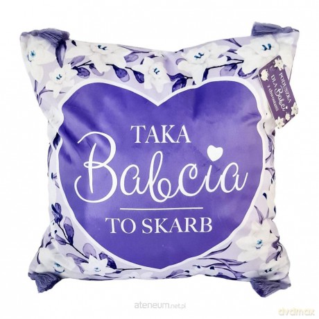 Poduszka fioletowa- Taka babcia to skarb