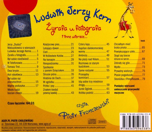 Żyrafa u fotografa i inne wiersze... Książka audio CD - Ludwik Jerzy Kern [KSIĄŻKA]