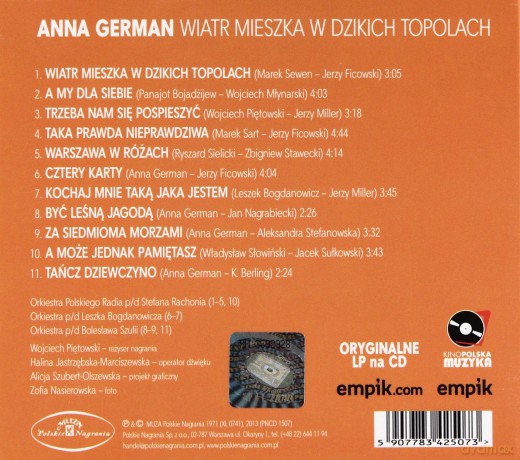 Anna German: Wiatr mieszka w dzikich topolach [CD]