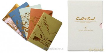 Zestaw 5 plannerów podróży Travel Notebook