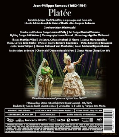 Jean Philippe Rameau (1683-1764): Platee [Blu-Ray]