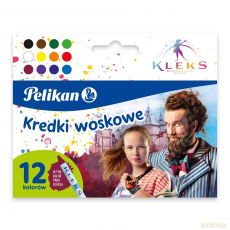 Kredki woskowe Kleks 12 kolorów Pelikan