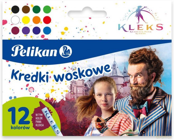 Kredki woskowe Kleks 12 kolorów Pelikan