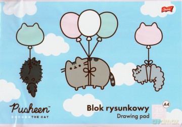 Blok rysunkowy A4 Pusheen 10 kartek 10 sztuk