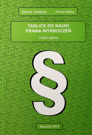 Tablice do nauki prawa wykroczeń - część ogólna [KSIĄŻKA]