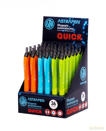 Długopis automatyczny trójkątny Astrapen Colorful display 36 sztuk