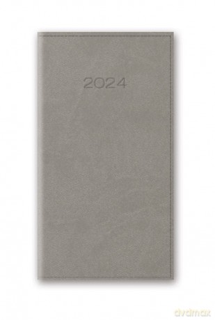 Kalendarz 2024 11T A6 kieszonkowy szary [KALENDARZ]