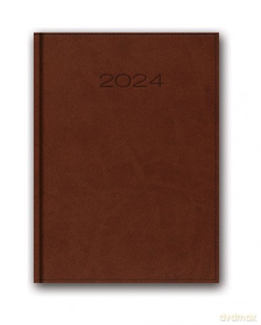 Kalendarz 2024 21D A5 brązowy [KALENDARZ]