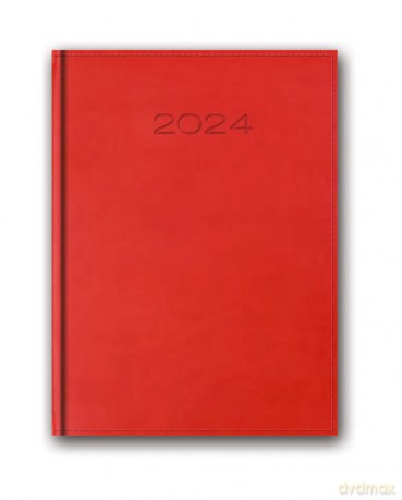 Kalendarz 2024 21D A5 czerwony [KALENDARZ]