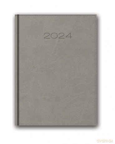 Kalendarz 2024 51D B5 szary książkowy [KALENDARZ]