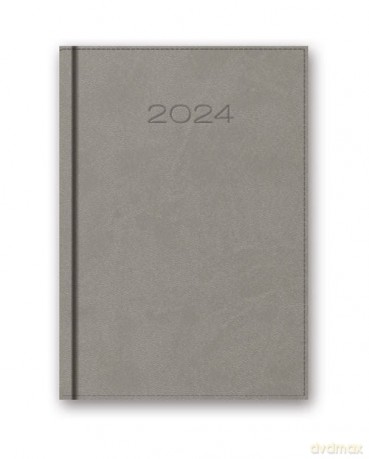 Kalendarz 2024 książkowy 41D B6 szary [KALENDARZ]