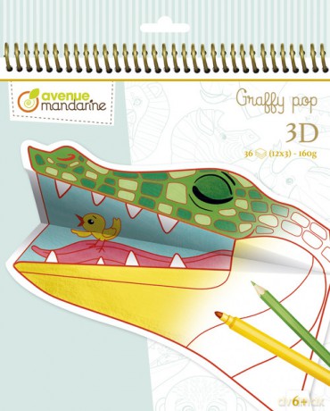 Kolorowanka Graffy Pop 3D Zwierzeta sawanny